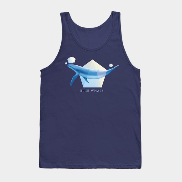 Blue Whale - Beautifully Styled Oceanic Mammal Tank Top by DesignFury